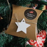 Embrulho de Natal em caixa Kraft para 1 sabonete