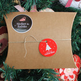Embrulho de Natal em caixa Kraft para 2 sabonetes - Atelier do Sabão