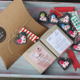 Embrulho de Natal em caixa Kraft para 2 sabonetes - Atelier do Sabão