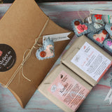 Embrulho de Natal em caixa Kraft para 2 sabonetes - Atelier do Sabão