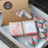 Embrulho de Natal em caixa Kraft para 2 sabonetes - Atelier do Sabão