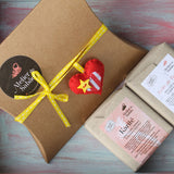 Embrulho de Natal em caixa Kraft para 2 sabonetes - Atelier do Sabão