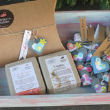 Embrulho em caixa Kraft para 2 sabonetes - Atelier do Sabão