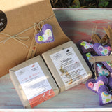 Embrulho em caixa Kraft para 2 sabonetes - Atelier do Sabão