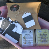 Embrulho de Natal em caixa Kraft para 2 sabonetes - Atelier do Sabão