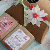 Embrulho de Natal em caixa Kraft para 2 sabonetes - Atelier do Sabão