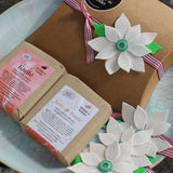 Embrulho de Natal em caixa Kraft para 2 sabonetes - Flor