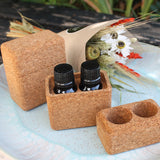 Caixa de Aromaterapia para 2 óleos essenciais em Cortiça - Atelier do Sabão