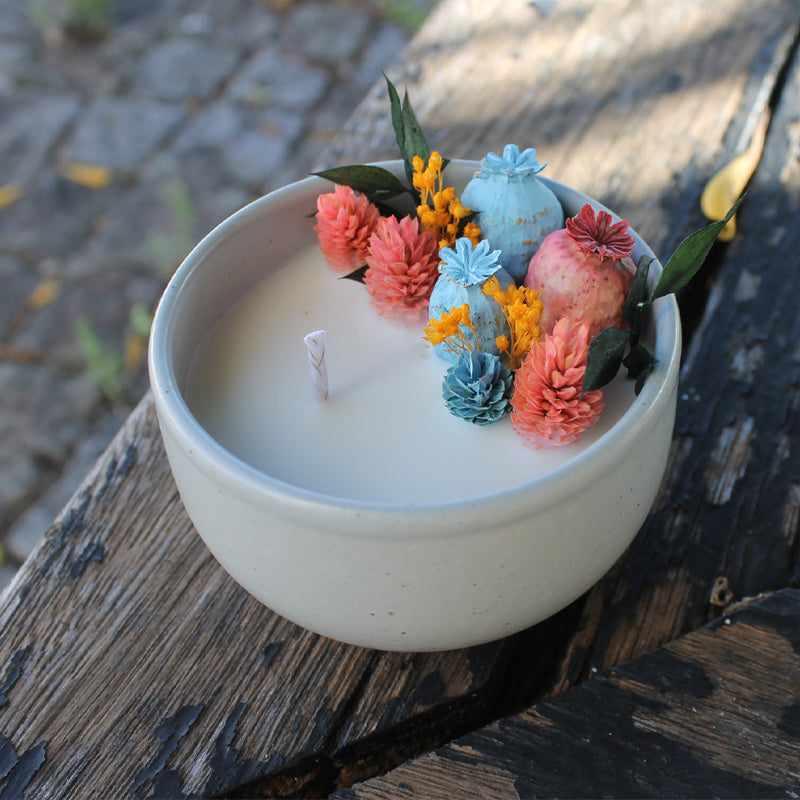 Vela Decorativa Natural de Cera de Soja - Flor de Cerejeira - Atelier do Sabão