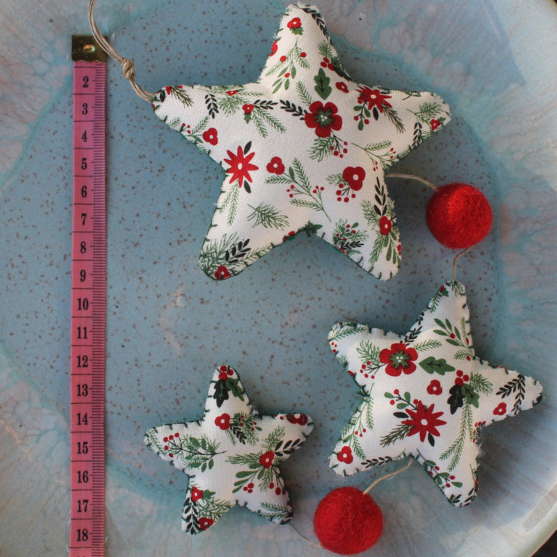 Atrapa Sonhos de Estrelas em feltro de Natal- Feito à mão - Atelier do Sabão