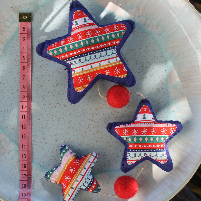 Atrapa Sonhos de Estrelas em feltro de Natal- Feito à mão - Atelier do Sabão
