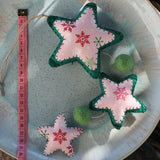 Atrapa Sonhos de Estrelas em feltro de Natal- Feito à mão - Atelier do Sabão
