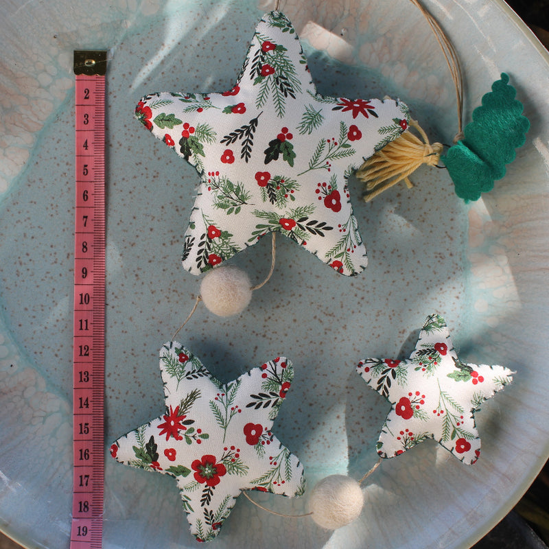Atrapa Sonhos de Estrelas em feltro de Natal- Feito à mão - Atelier do Sabão