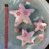 Atrapa Sonhos de Estrelas em feltro de Natal- Feito à mão - Atelier do Sabão
