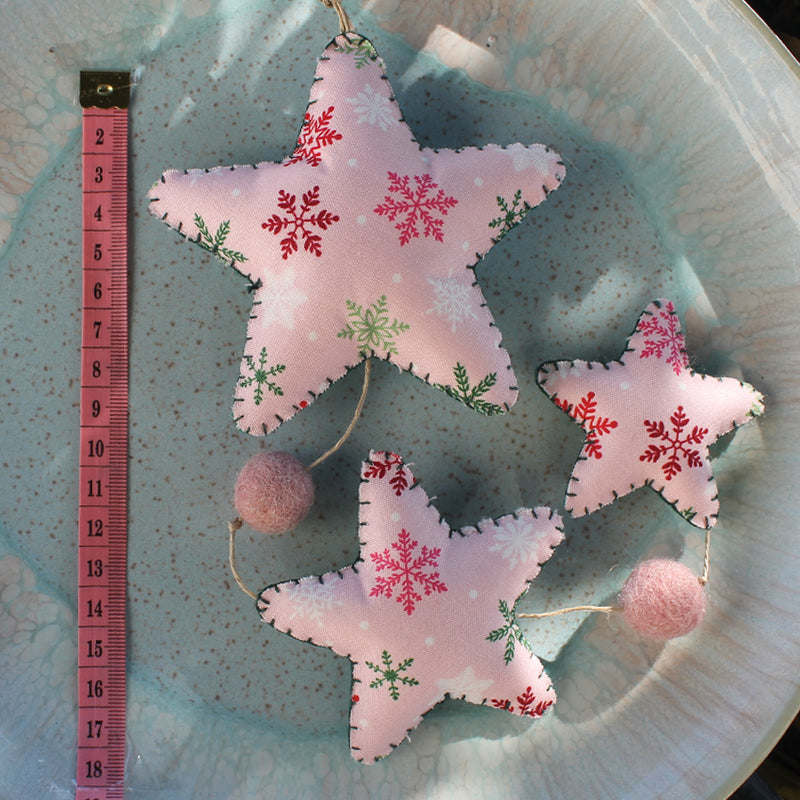 Atrapa Sonhos de Estrelas em feltro de Natal- Feito à mão - Atelier do Sabão
