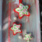 Estrelas em feltro de Natal