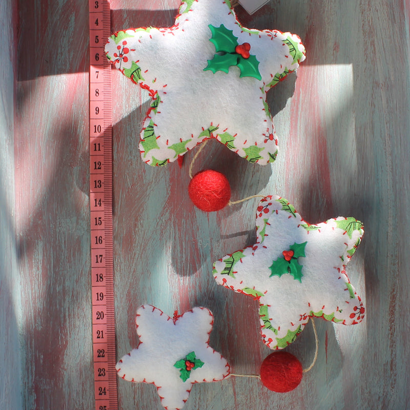 Estrelas em feltro de Natal