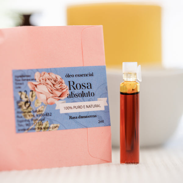 Óleo Essencial ABSOLUTO de ROSA - 2mL - Atelier do Sabão