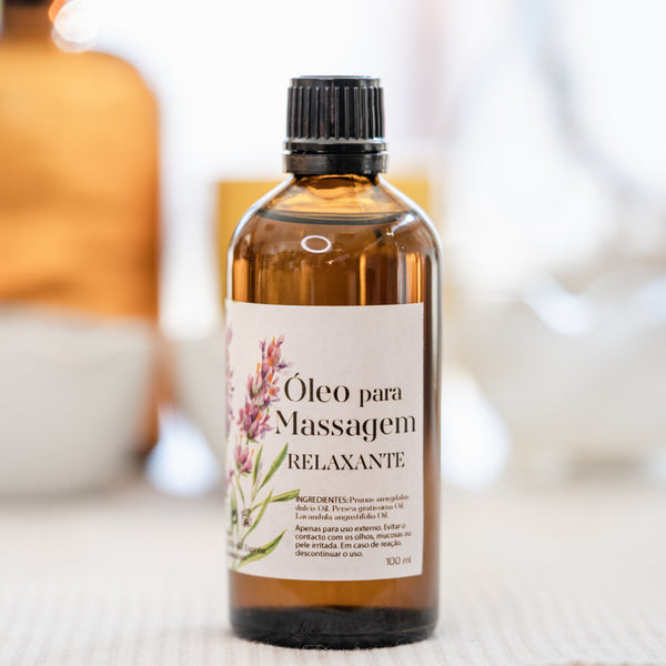 Óleo de Massagem relaxante com óleo essencial de Alfazema - Atelier do Sabão